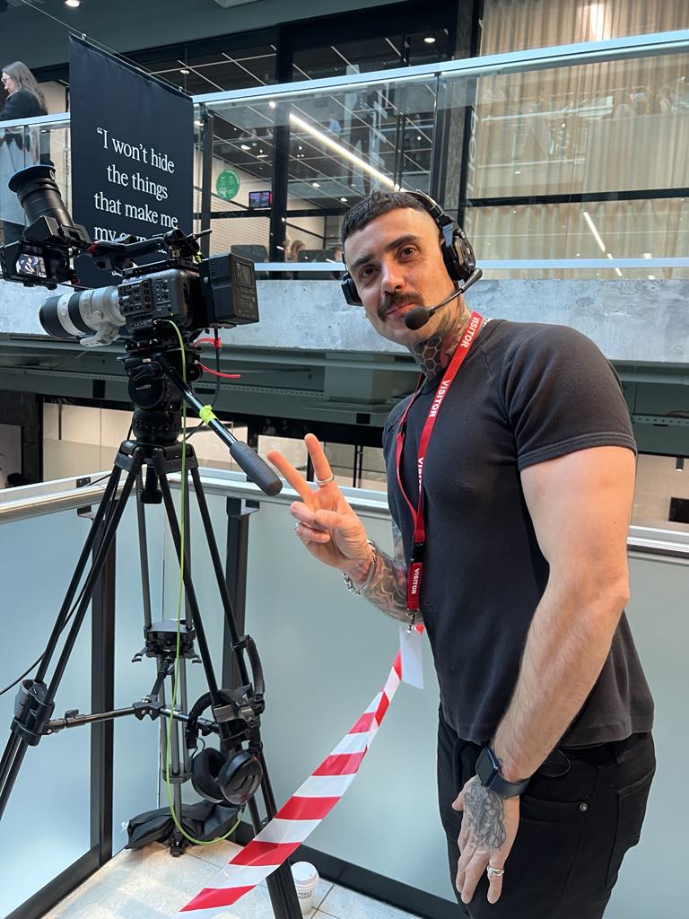 POLITIX ‘The Gentle Man’ campaign launch event in Melbourne with Dacre Montgomery on stage