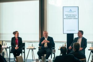 Panel discussion featuring experts at the Fixed Income & Alternatives Investment Forum.
